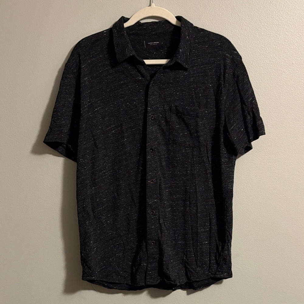 Lucky Brand Men's Dark Gray Short Sleeve Shirt